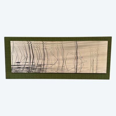 Modernist photo 1960 mounted on wood panel