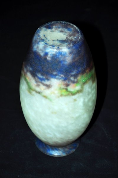 Vase Signiert Muller Frères in Glaspaste Landschaft Anfang des 20.