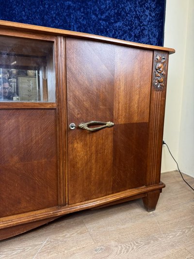 Große Anrichte aus Eichenholz im Art déco-Stil um 1930