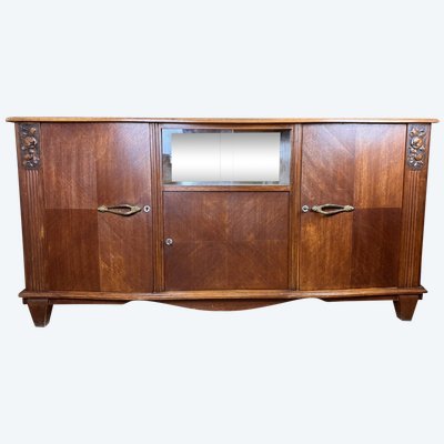 Große Anrichte aus Eichenholz im Art déco-Stil um 1930