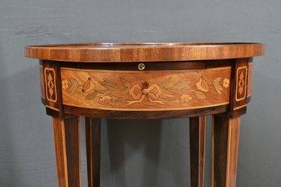 Petite Table de Salon en Marqueterie, style Louis XVI – Fin XIXe