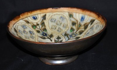 Coupe Greber En Céramique Décor émaillé Circa 1920