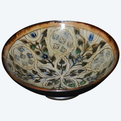 Coupe Greber En Céramique Décor émaillé Circa 1920