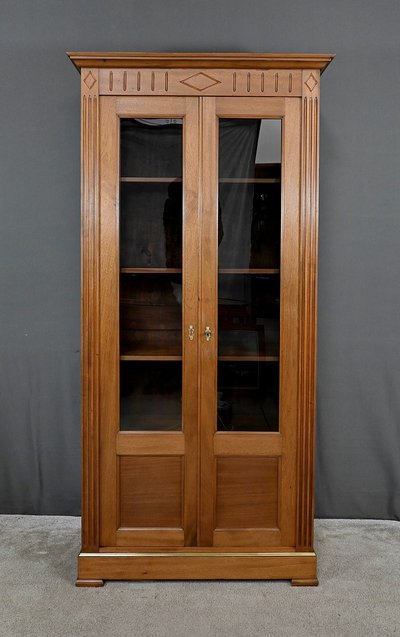 Petite Bibliothèque Vitrée en Acajou, style Louis XVI – 1930