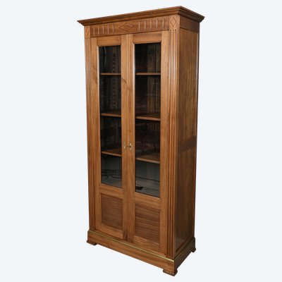 Petite Bibliothèque Vitrée en Acajou, style Louis XVI – 1930