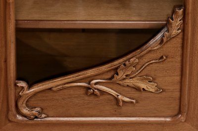 Blond mahogany bookcase, Art Nouveau - Early 20th century
