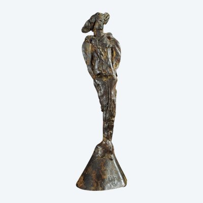 Bronzo firmato Michel Wohlfahrt Circa 1980 Stampa unica