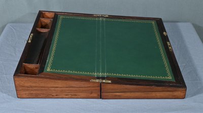 Travel writing case in rosewood, Napoleon III period - mid-19th century
