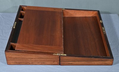 Travel writing case in rosewood, Napoleon III period - mid-19th century
