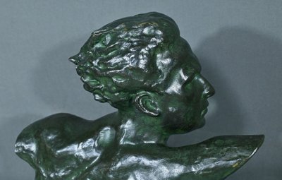 Bronzo "Jean Mermoz" di F. Focht, Art Déco - 1930