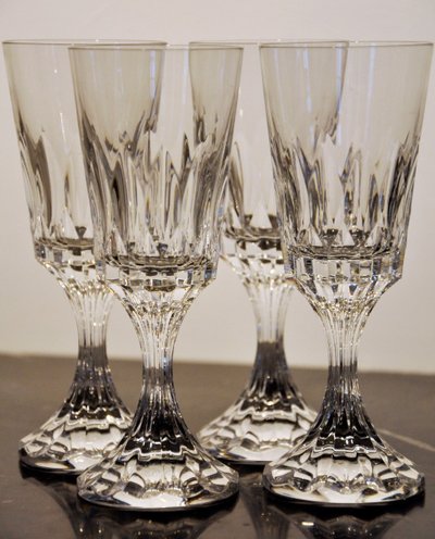 Baccarat , Service "assas" , vier Wassergläser