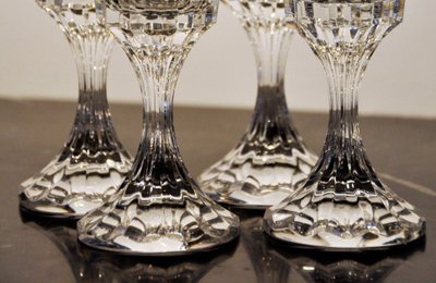 Baccarat , Service "assas" , vier Wassergläser