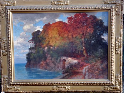Hermann Rudisühli, Öl Auf Karton, Seelandschaft,