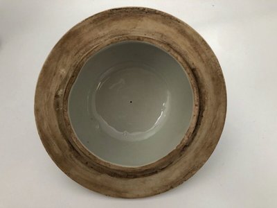 Potiche China Indochina XIX. Jahrhundert Porzellan Pfingstrosendekor Vogelpaar