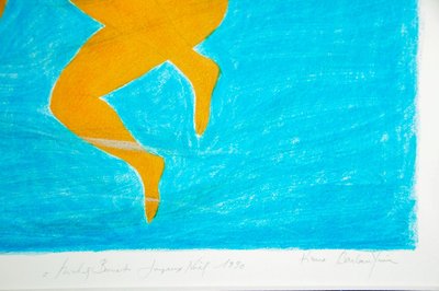 Lithograph Signed Pierre Boncompain Circa 1980