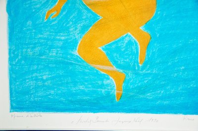 Lithograph Signed Pierre Boncompain Circa 1980