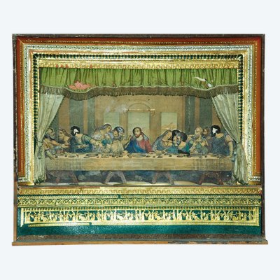 Diorama The Last Supper with sand mechanism circa 1880