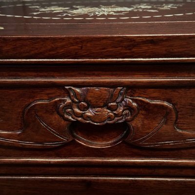 Console en bois de fer Chine ou Indochine début XXe incrustations nacre