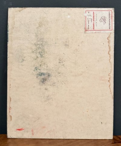 Oil on board by J. Gauthier 1962 modern geometric composition