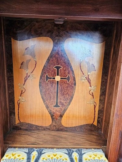 Prie Dieu Art Nouveau "Fleurs Stylisées"