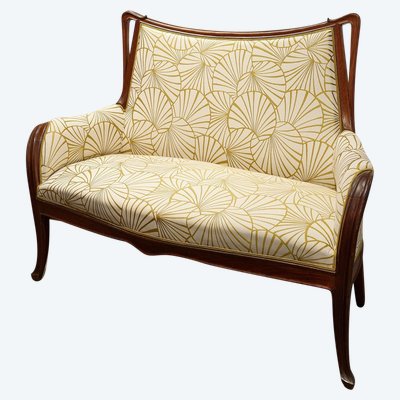 Louis Majorelle, Ensemble Salon Olga (1 Canapé, 2 Fauteuils Et 2 Chaises), Mobilier Art Nouveau