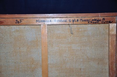 Öl auf Leinwand, signiert Mireille Besson, datiert und situiert "Mein Berg in Châtillon".