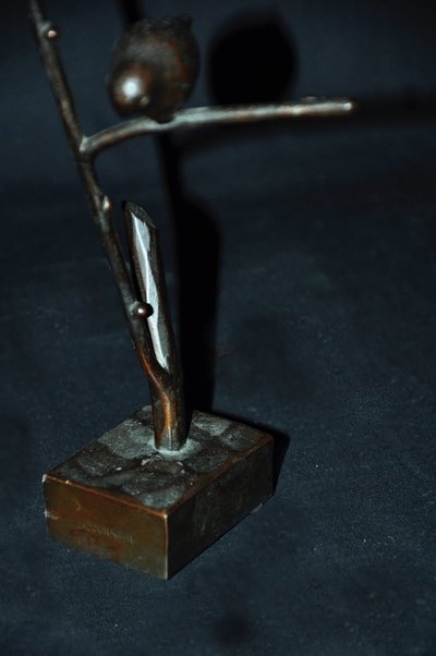 Sculpture en fer forgé martelé, riveté signée Michel Zadounaïsky circa 1940