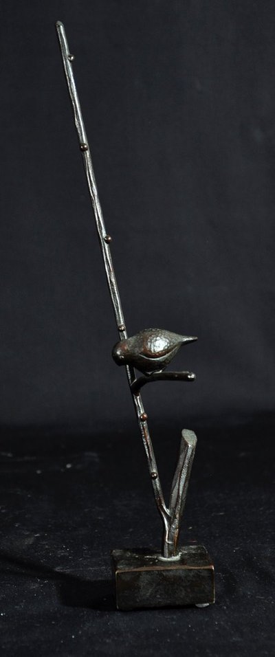Sculpture en fer forgé martelé, riveté signée Michel Zadounaïsky circa 1940