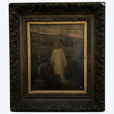 Scuola francese Jésus-Christ et saint Pierre au Jourdain Ollivier