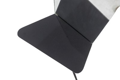 Standing mirror with black lacquered metal base. Circa 1960. LS6160506T