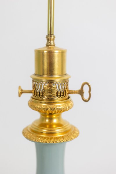 Pair of Celadon porcelain and gilt bronze lamps. Circa 1880. LS61611211B