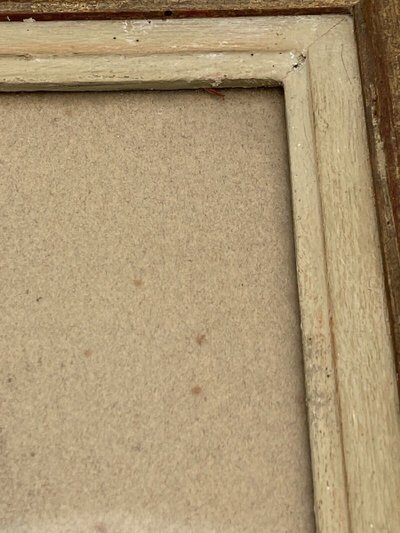 Watercolor on cardboard A. Adviey portrait 1930 gold frame