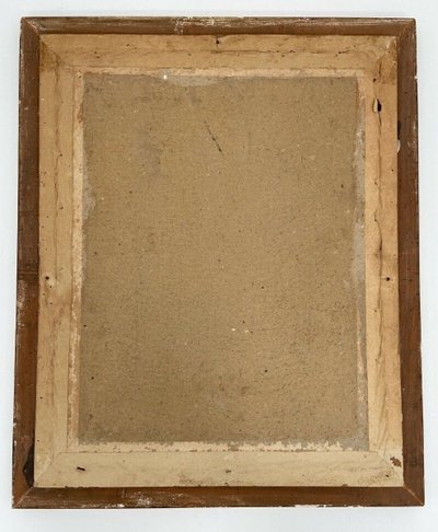 Watercolor on cardboard A. Adviey portrait 1930 gold frame