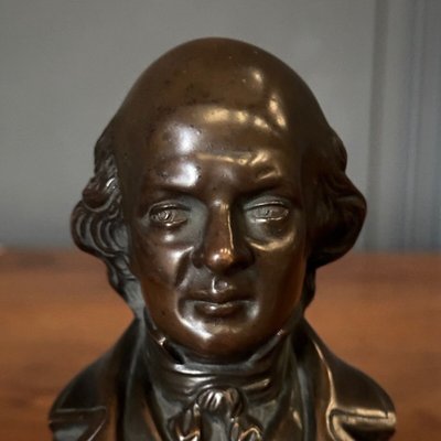 Bronzo raffigurante Béranger XIX secolo patina cioccolato finemente cesellata