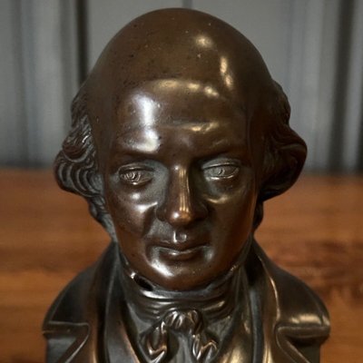 Bronzo raffigurante Béranger XIX secolo patina cioccolato finemente cesellata