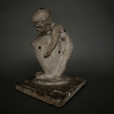 Plâtre d'atelier par Charles Filleul enfant tenant une amphore
