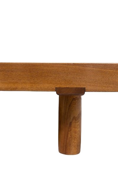 Pierre Chapo. “Godot” model blond oak bed. 1960s. LS6248611A