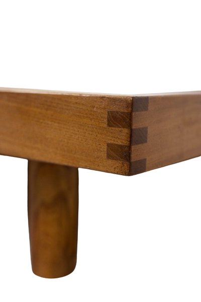 Pierre Chapo. “Godot” model blond oak bed. 1960s. LS6248611A