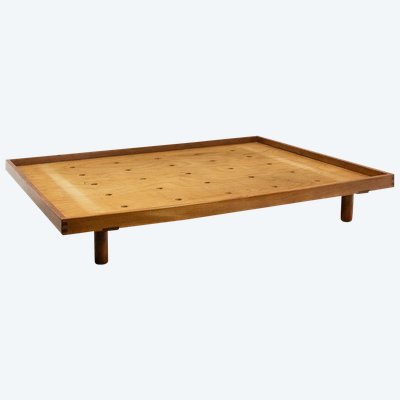Pierre Chapo. “Godot” model blond oak bed. 1960s. LS6248611A