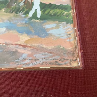 Aquarell auf Papier von Bernard Lamotte XXe Die Antillen