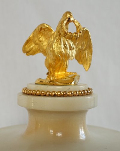 Louis XVI period clock with the temple of blind Love, guardian of Time - with its bell