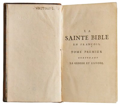 The Master of Saci “The Holy Bible” Printer Guillaume Desprez, Dated 1742, 12 volumes
