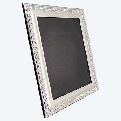 1970s Gorgeous photo frame in silver plated with glass. Made in Italy. The item is in excellent cond