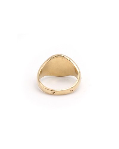 Vintage Siegelring aus 18k Gold, blanker Ring, Gravur, Gravur auf Anfrage, Vintage-Schmuckstück