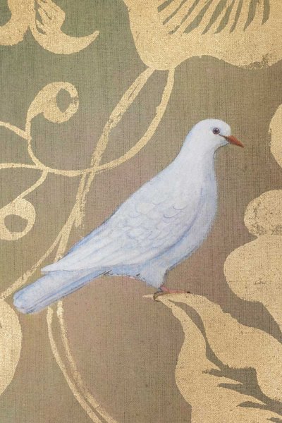 Painted canvas depicting doves in foliage. LS63311089P