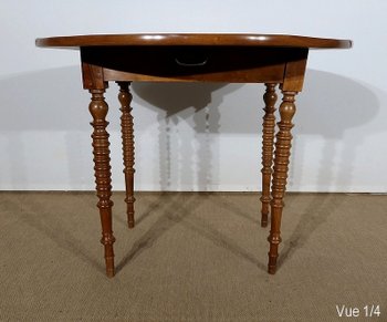 Small side table forming a console in solid Walnut - End of XIXth century