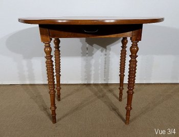 Small side table forming a console in solid Walnut - End of XIXth century