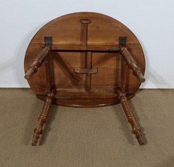 Small side table forming a console in solid Walnut - End of XIXth century
