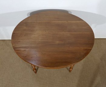 Small side table forming a console in solid Walnut - End of XIXth century