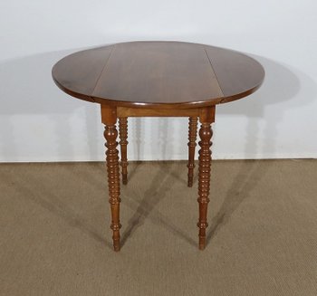 Small side table forming a console in solid Walnut - End of XIXth century